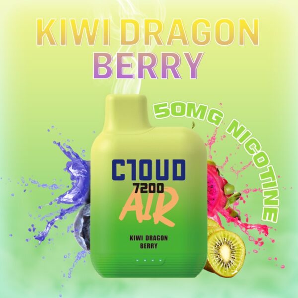 Cloud Air 7200 Puffs | Mesh Coil | Salt Nic 5% | 5 CT Kiwi Dragon Berry