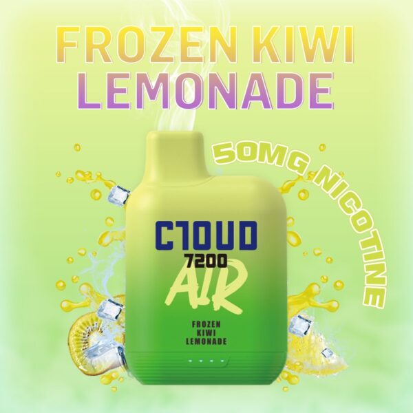 Cloud Air 7200 Puffs | Mesh Coil | Salt Nic 5% | 5 CT Frozen Kiwi Lemonade