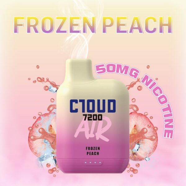 Cloud Air 7200 Puffs | Mesh Coil | Salt Nic 5% | 5 CT Frozen Peach