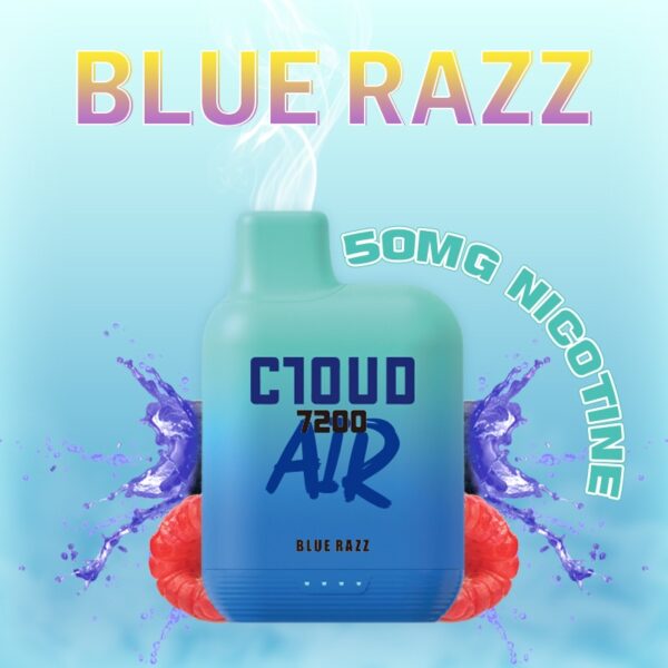 Cloud Air 7200 Puffs | Mesh Coil | Salt Nic 5% | 5 CT Blue Razz