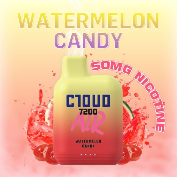 Cloud Air 7200 Puffs | Mesh Coil | Salt Nic 5% | 5 CT Watermelon Candy