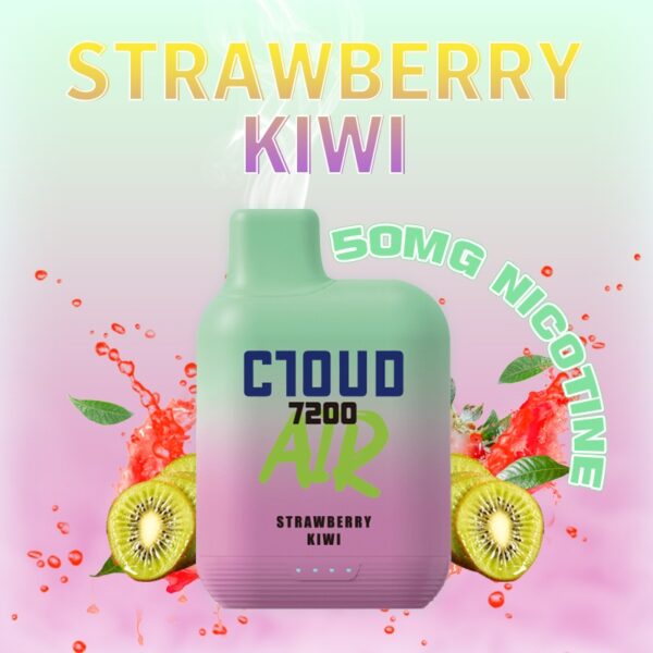 Cloud Air 7200 Puffs | Mesh Coil | Salt Nic 5% | 5 CT Strawberry Kiwi
