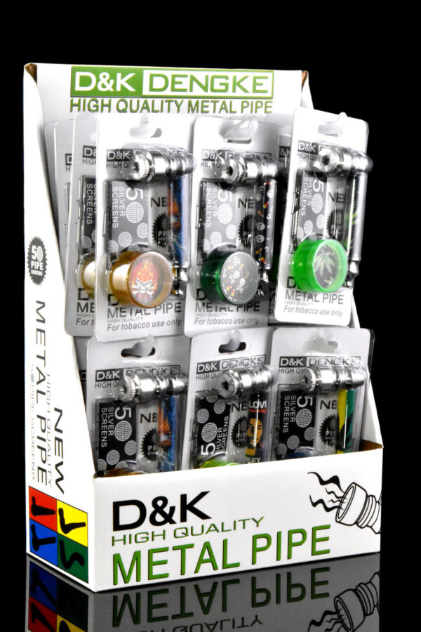 Decal Sleeve Metal Pipe Gift Set with Plastic Grinder - MP243