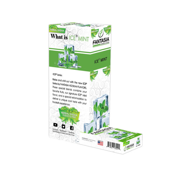 Fantasia Nicotine Free Hookah Shisha 50g Carton (10 Retail Units) ICE® MINT