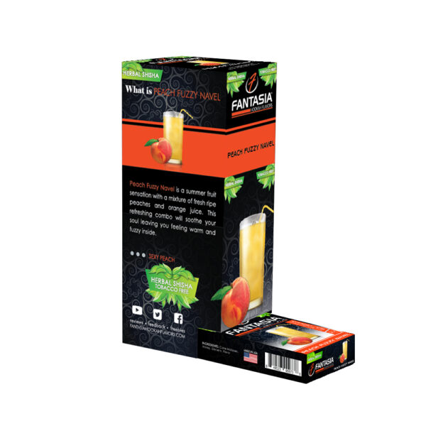Fantasia Nicotine Free Hookah Shisha 50g Carton (10 Retail Units) PEACH FUZZY NAVEL