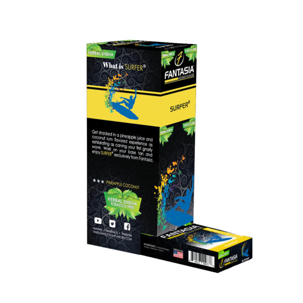 Fantasia Nicotine Free Hookah Shisha 50g Carton (10 Retail Units) SURFER®