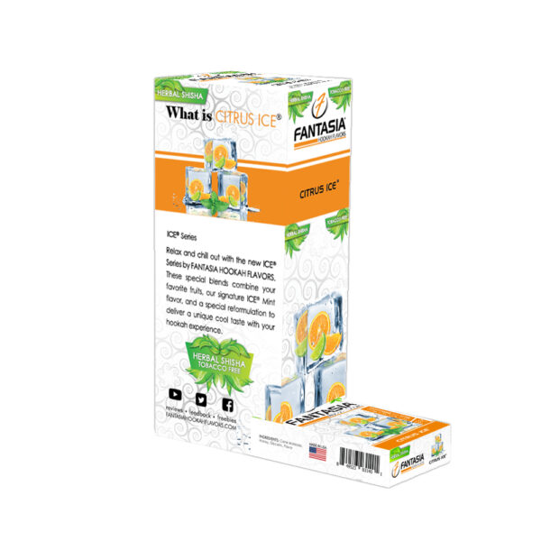 Fantasia Nicotine Free Hookah Shisha 50g Carton (10 Retail Units) CITRUS ICE®