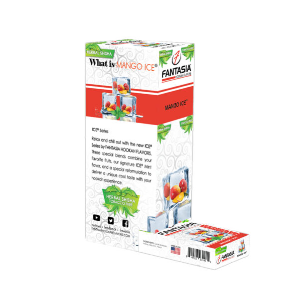 Fantasia Nicotine Free Hookah Shisha 50g Carton (10 Retail Units) MANGO ICE®