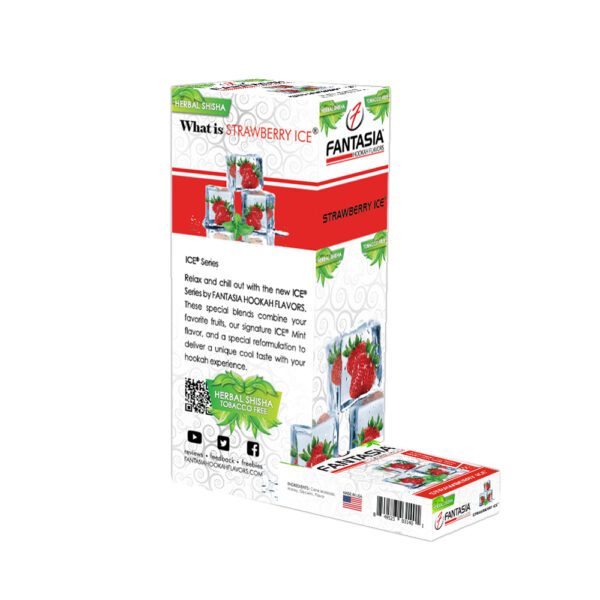 Fantasia Nicotine Free Hookah Shisha 50g Carton (10 Retail Units) STRAWBERRY ICE®