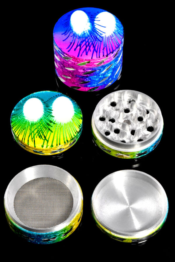 Colorful Painted 4 Part Diamond Cut Aluminum Grinder - G0418