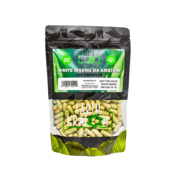 EARTH KRATOM WHITE MAENG DA - 300CT KRATOM CAPSULES