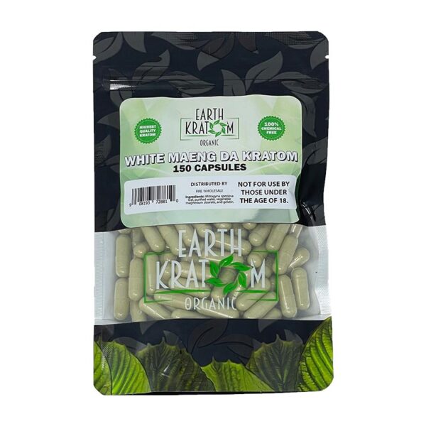 150ct White Maeng Da Kratom Capsules