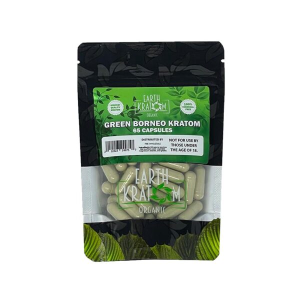 65ct Green Borneo Kratom Capsules